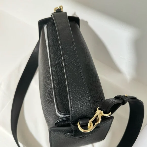 The Horse Clementine Bag Black Pebbled with Gold Hardware - Picture 7 of 14